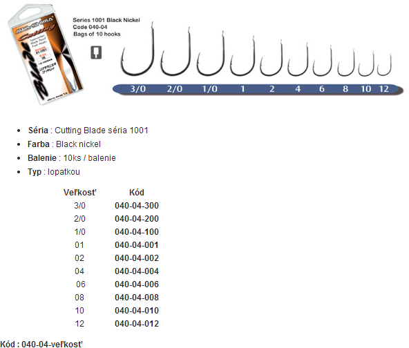 AWA´S Cutting Blade 1001 Black Nickel