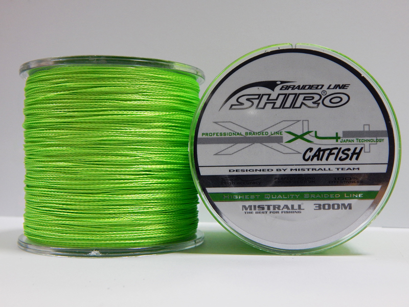 Mistrall Shiro Catfish 300m 0,80mm fluo zelená 72,6kg