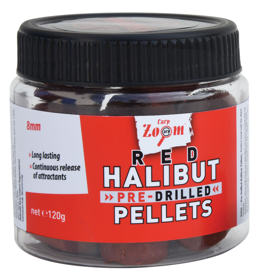 Carp Zoom Pre-Drilled Red Halibut Pellets - 20mm
