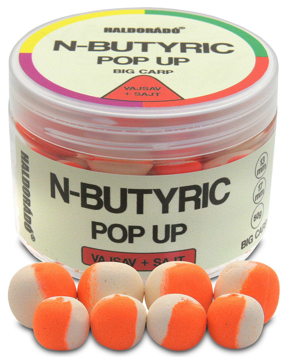 Haldorádó N-Butyric Pop Up Big Carp 13, 17 mm - Vajsav + Sajt-N-Butyric-Syr