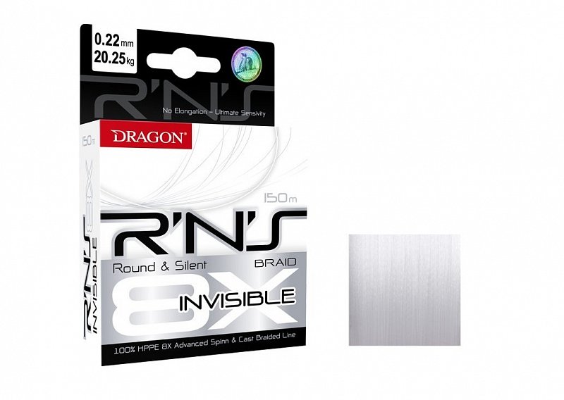 Dragon Šnúra RNS 8X Invisible Braid 150m 0,16mm biela