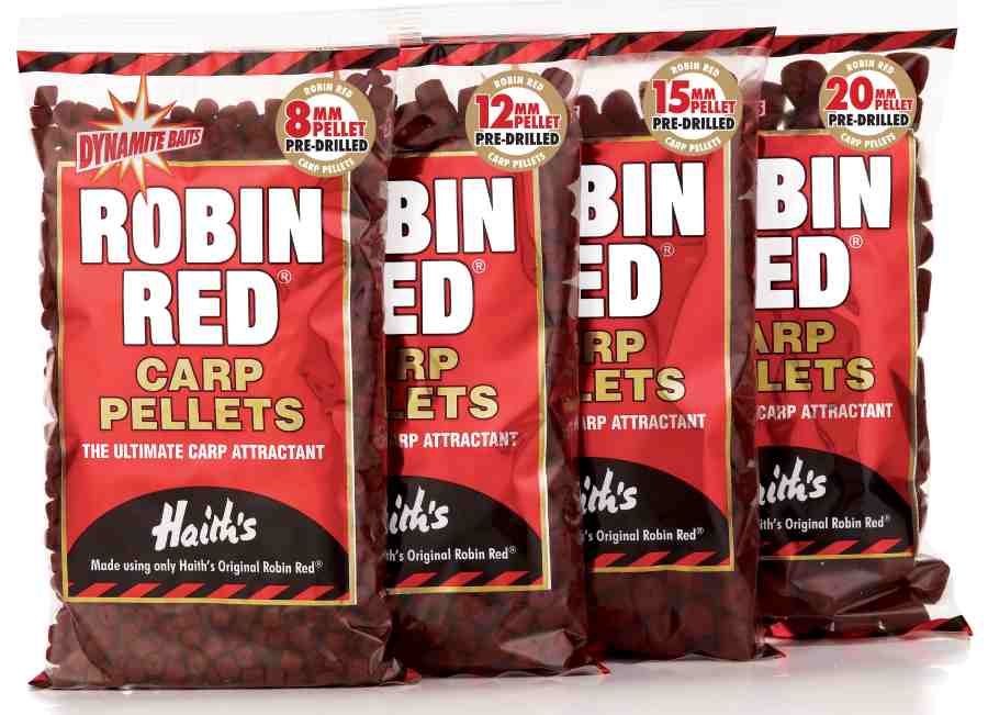 DB PELLETS PRE-DRILLED - ROBIN RED 15MM 900G