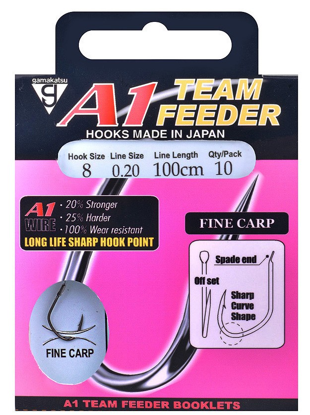 Gamakatsu A1 Team Feeder Fine Carp 100cm, háčik č.12, silon 0,16mm