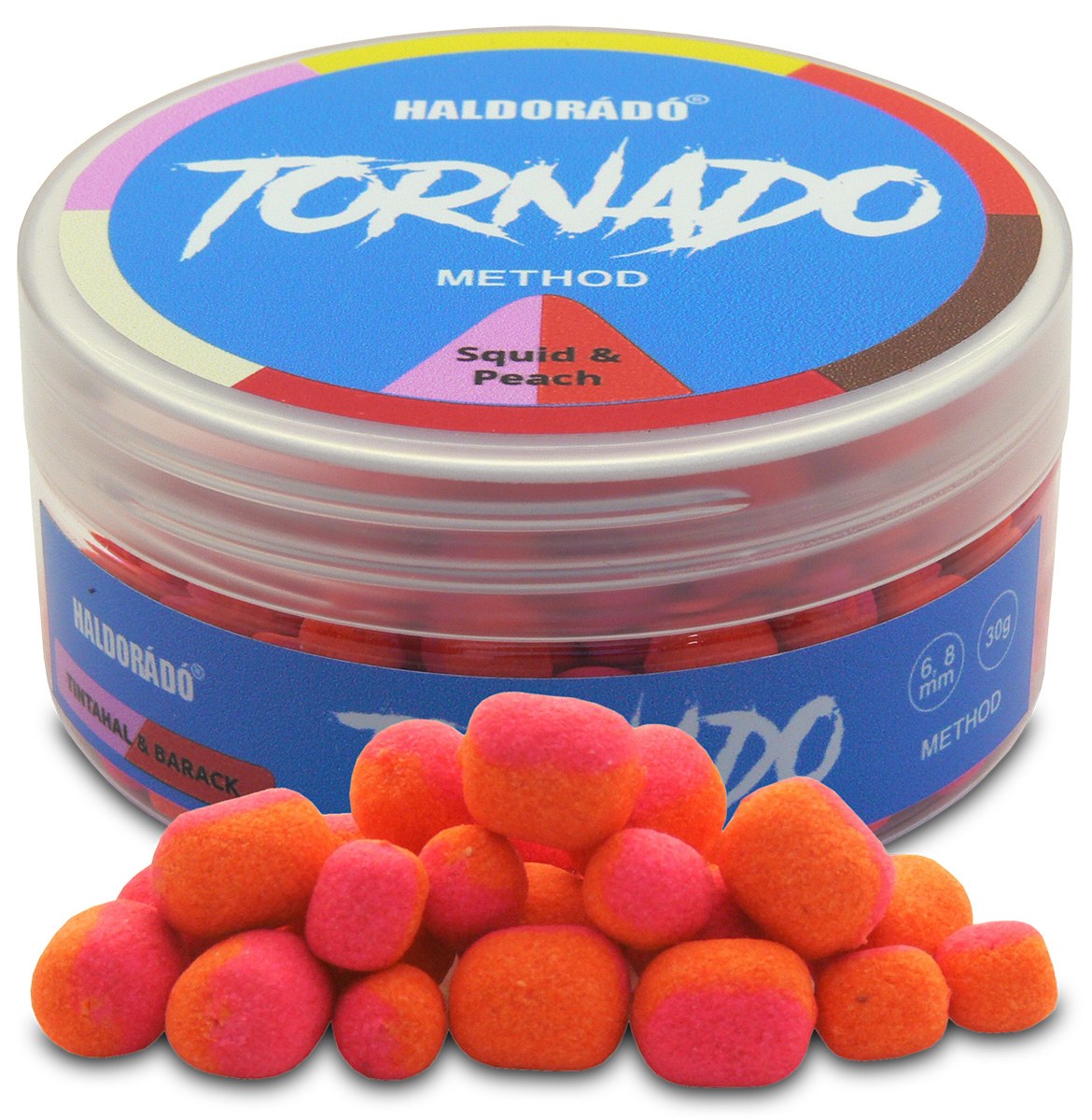 Haldorádó TORNADO Method 6, 8 mm - Tintahal & Barack - Squid-Broskyňa