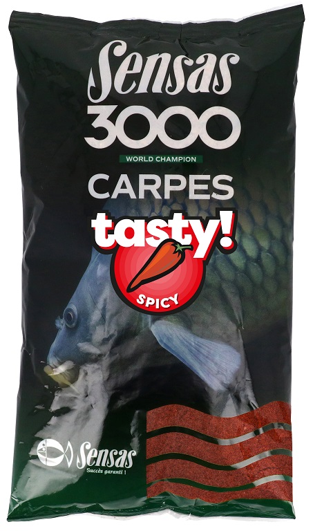 Sensas 3000 Carp Tasty Spicy (kapor korenie Robin Red) 1kg
