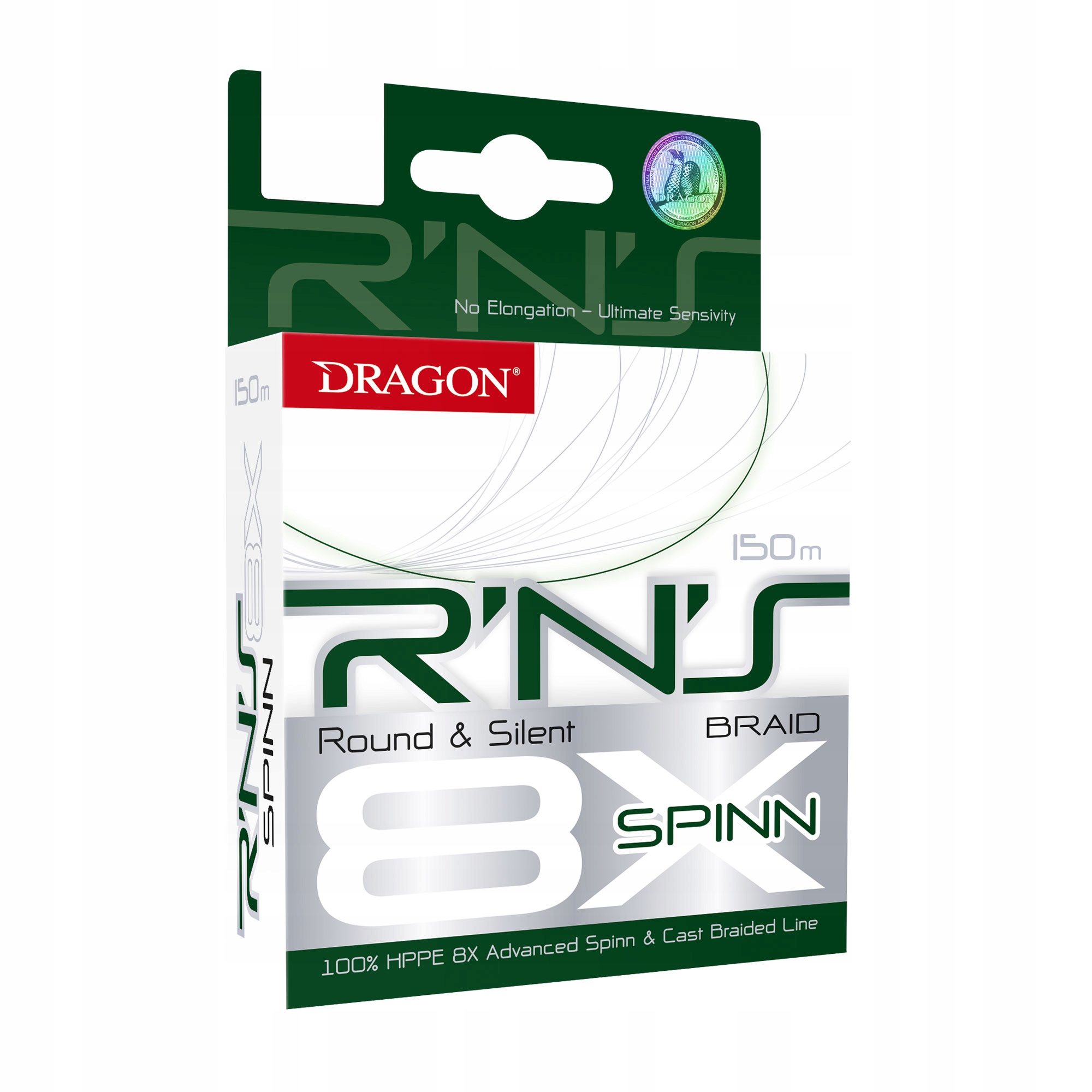 Dragon Šnúra RNS 8X Invisible Braid 150m 0,14mm zelená