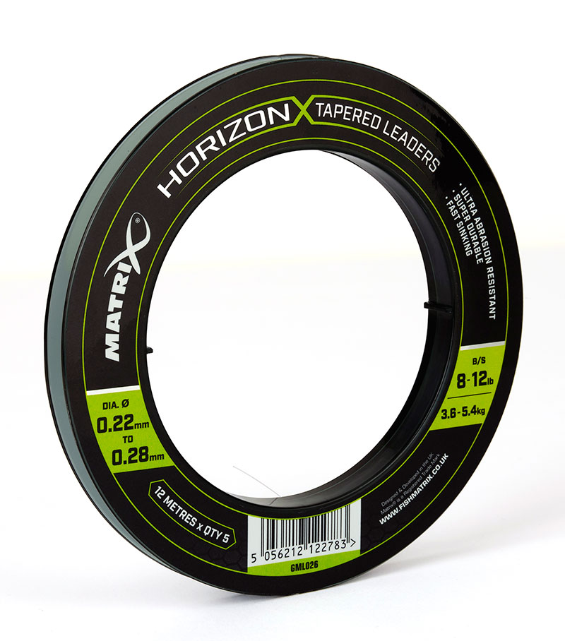 MATRIX HORIZON® X TAPERED LEADERS 8lb / 12lb 0,22MM-0,28MM (12m) x5