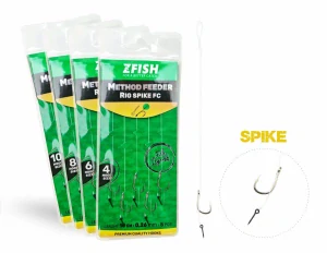 ZFISH Návazec Method Feeder Rig Spike FC 5ks háčik č.10