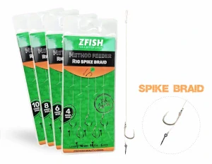 ZFISH Návazec Method Feeder Rig Spike Braid 5ks háčik č.6