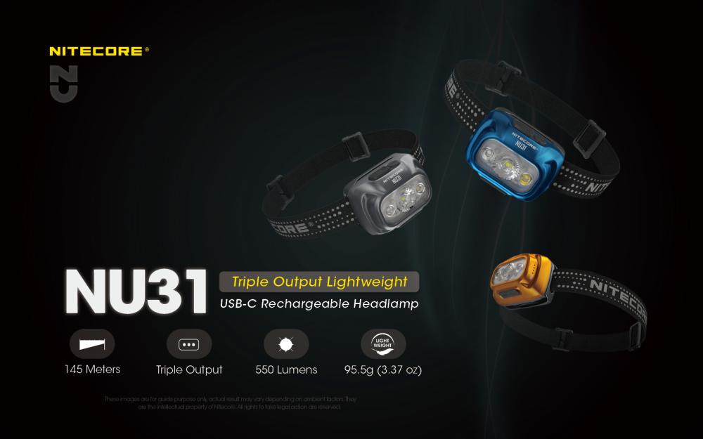 NITECORE Svietidlo NU31 čelovka grey - šedá